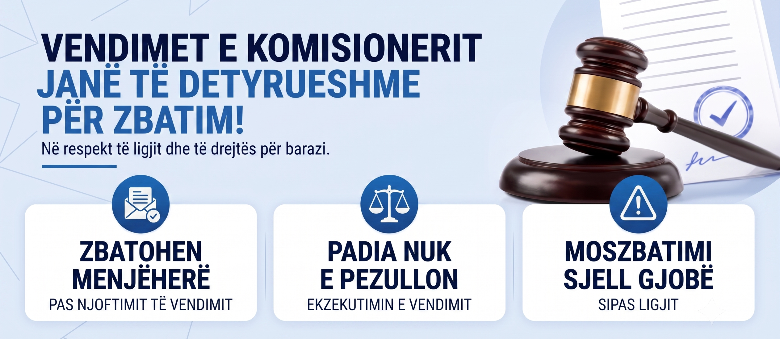 ME RËNDËSI! VENDIMET E KOMISIONERIT PËR MBROJTJEN NGA DISKRIMINIMI JANË TË DETYRUESHME PËR ZBATIM
