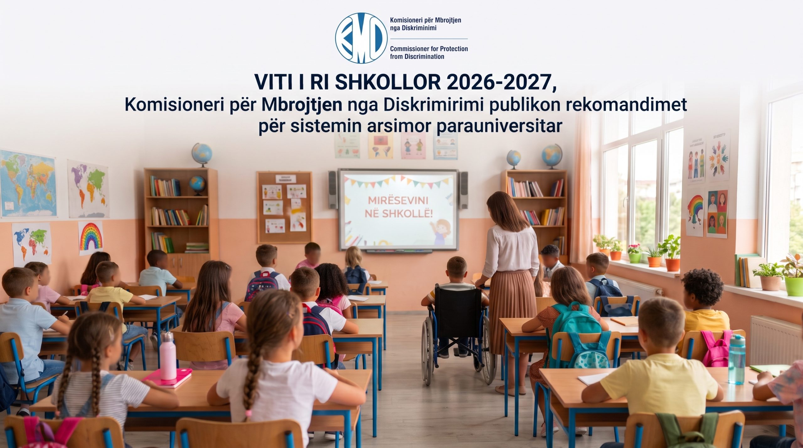 Fillimi i vitit të ri shkollor, Komisioneri për Mbrojtjen nga Diskriminimi publikon rekomandimet për sistemin arsimor parauniversitar